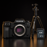 Fujifilm X-H2S Pro Bundle with XCM528 Tripod Kit & V90 Card - Black