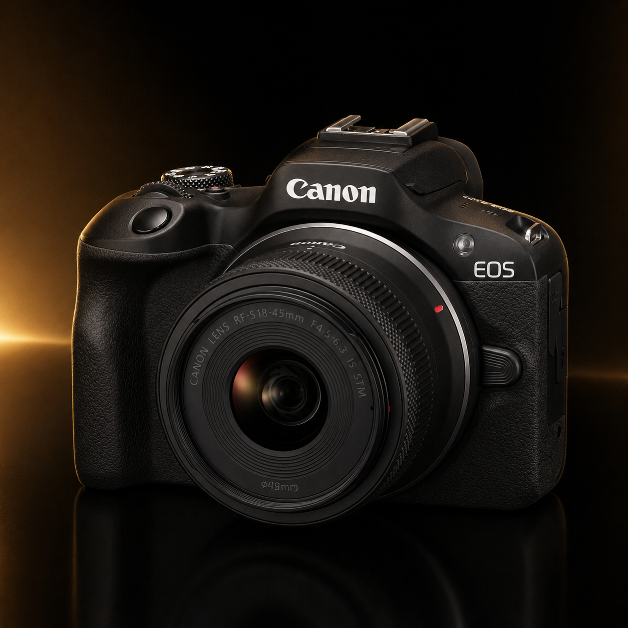 Canon EOS R100 Mirrorless Camera Kit with RF-S 18-45mm f/4.5-6.3 IS STM Lens – Black