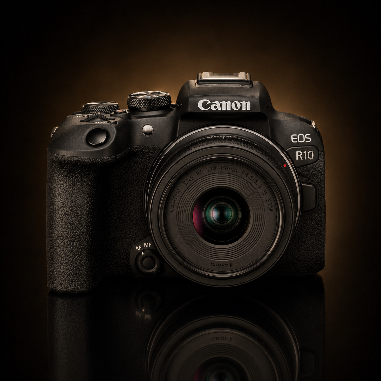 Canon EOS R10 Mirrorless Camera Twin Lens Kit with RF-S 18-45mm & RF-S 55-210mm IS STM Lenses + Bonus LP-E17 Battery – Black