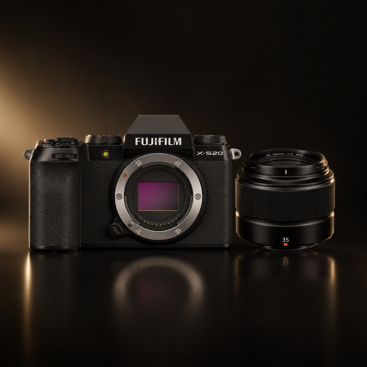 Fujifilm X-S20 Mirrorless Camera Kit with XC 35mm f/2 Lens – Black